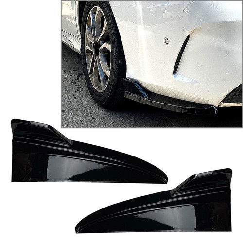 Black rear bumper canard - black,