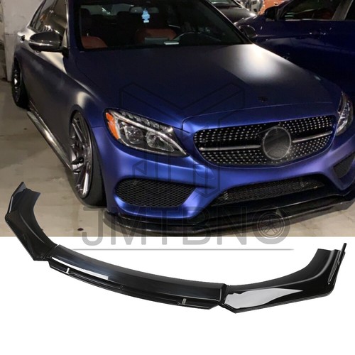 Glossy black front bumper - black, lip