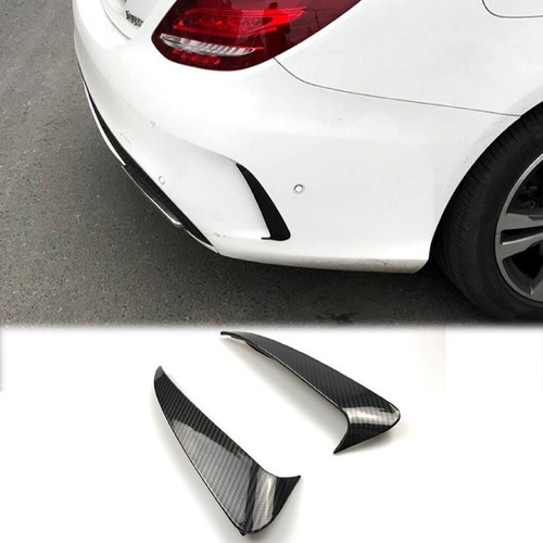 Carbon fiber rear bumper fins - carbon,